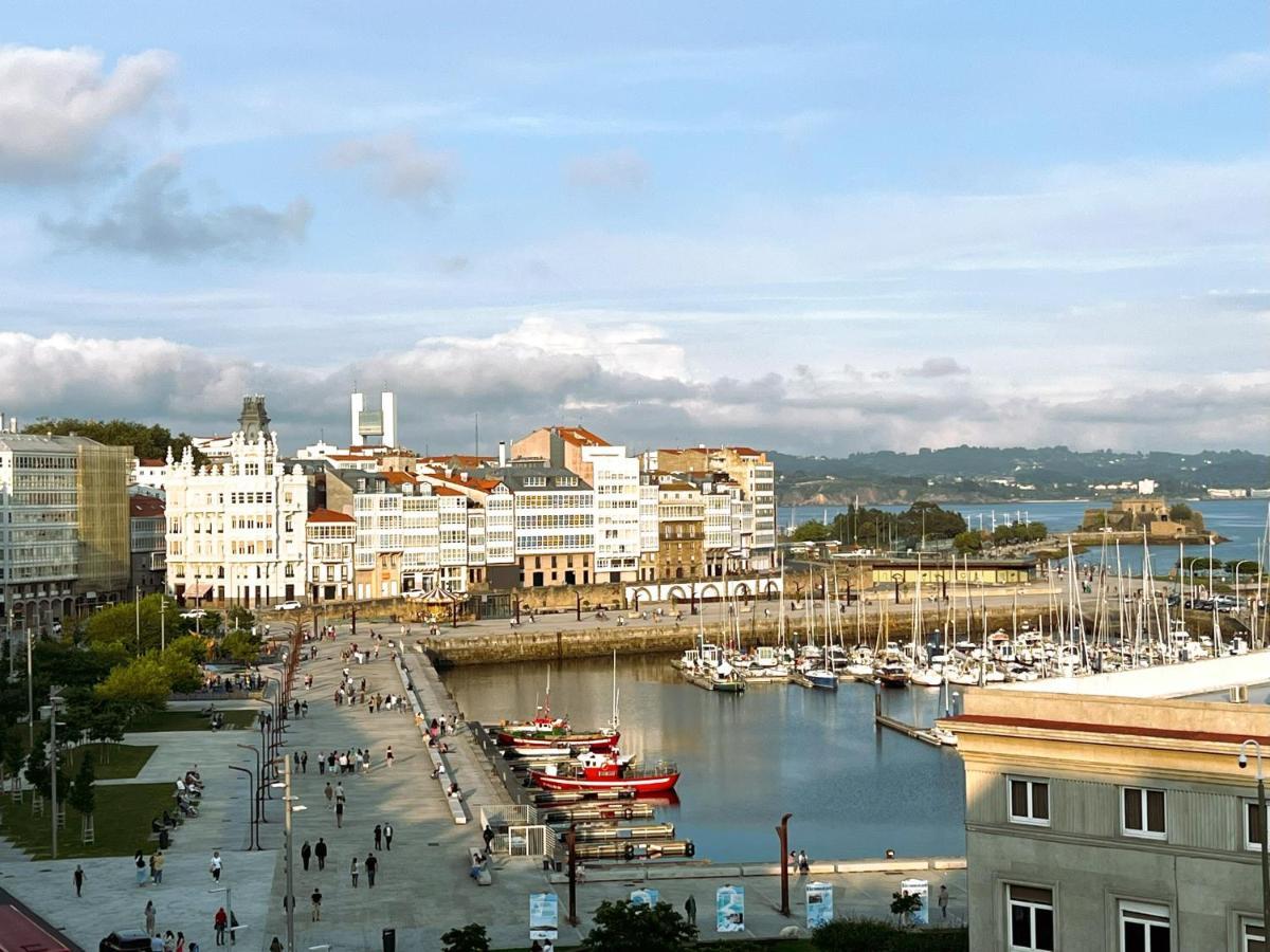 Atico Con Dos Terrazas E Increibles Vistas En Pleno Centro De 아 코루냐 외부 사진